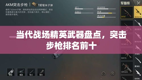 當(dāng)代戰(zhàn)場(chǎng)精英武器盤(pán)點(diǎn)，突擊步槍排名前十