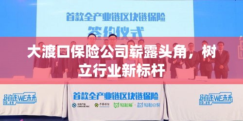 大渡口保險公司嶄露頭角，樹立行業(yè)新標(biāo)桿
