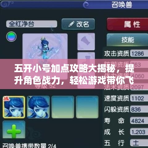 五開小號加點攻略大揭秘，提升角色戰(zhàn)力，輕松游戲帶你飛！